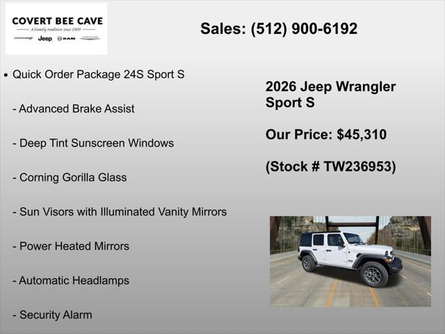2026 Jeep Wrangler 4-Door Sport S 4x4