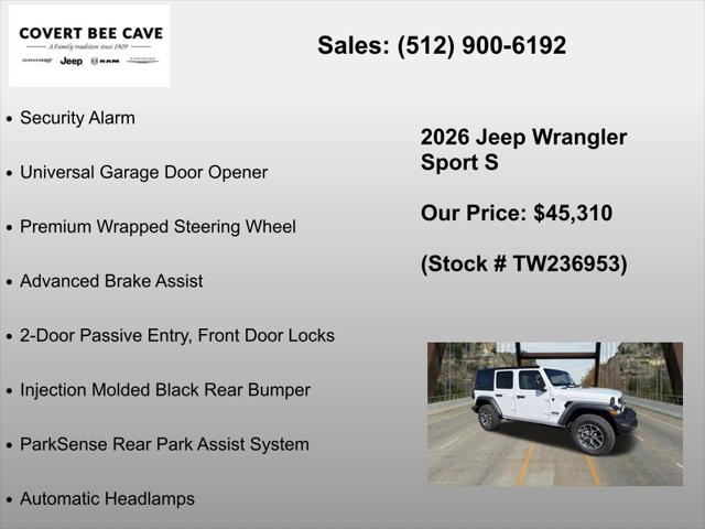 2026 Jeep Wrangler 4-Door Sport S 4x4