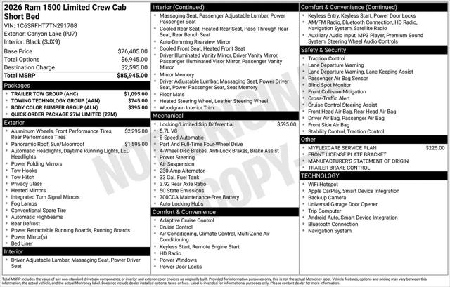 2026 Ram 1500 Limited Crew Cab 4x4 57 Box