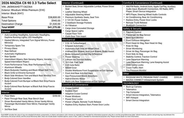 2026 Mazda X-90 3.3 Turbo Select