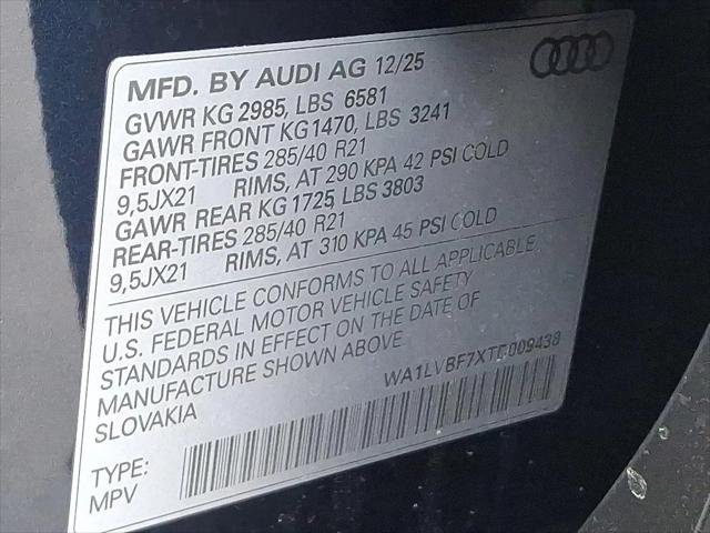 2026 Audi Q7 Premium Plus TFSI quattro tiptronic