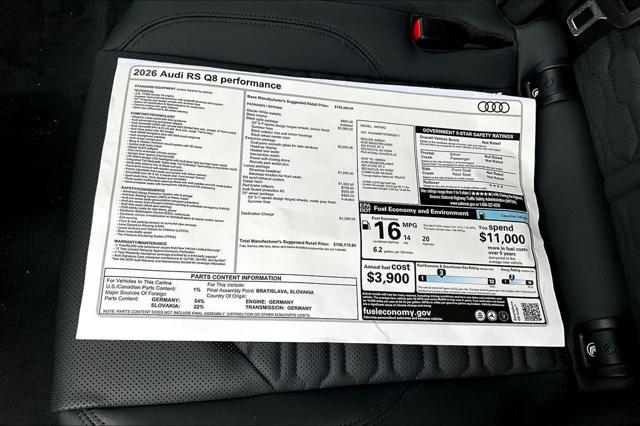 2026 Audi RS Q8 performance 4.0T