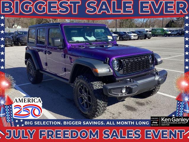 2026 Jeep Wrangler 4-Door Willys 4x4 for sale in Mentor, OH