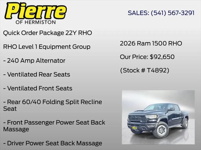 2026 Ram 1500 RHO Crew Cab 4x4 57 Box