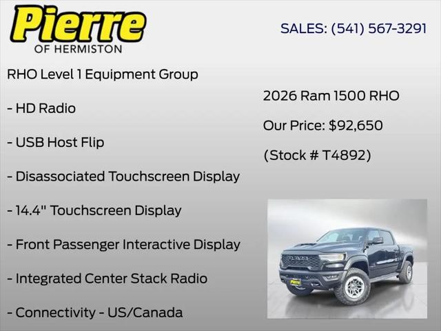 2026 Ram 1500 RHO Crew Cab 4x4 57 Box