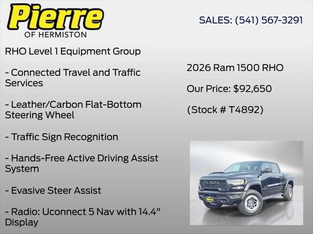 2026 Ram 1500 RHO Crew Cab 4x4 57 Box