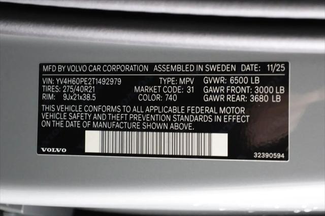 2026 Volvo XC90 Plug-In Hybrid Plus, T8 AWD, Electric/Gasoline, Bright, 7 Seats