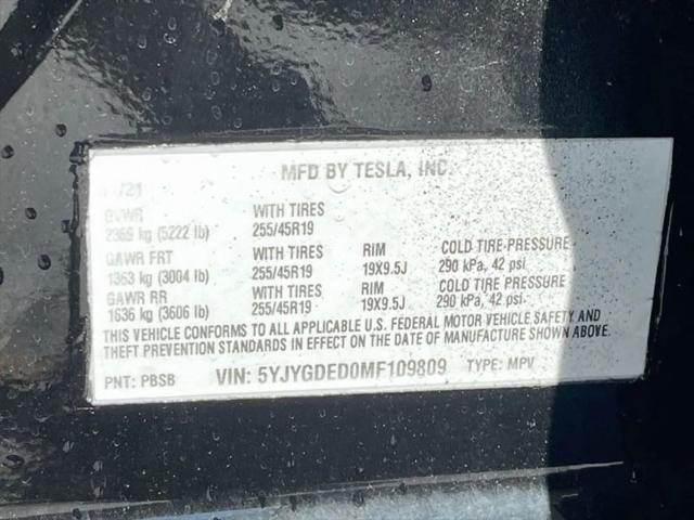2021 Tesla Model Y Standard Range Rear-Wheel Drive