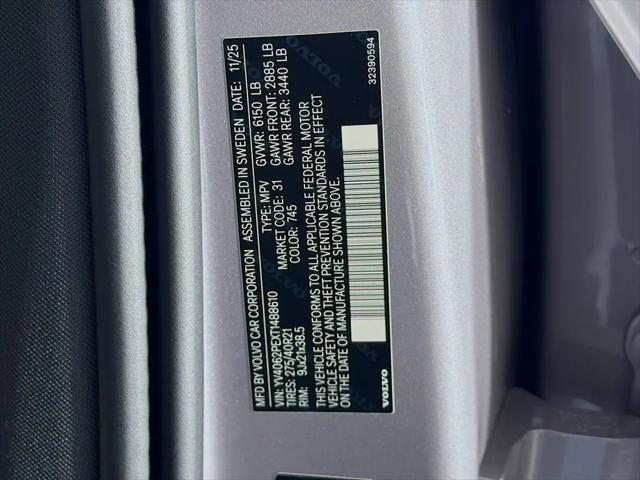 2026 Volvo XC90 Plus, B6 AWD Gas (mild hybrid), Gasoline, Bright, 7 Seats