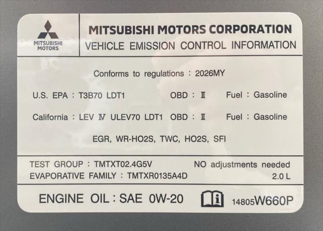 2026 Mitsubishi Outlander Sport 2.0 Ralliart