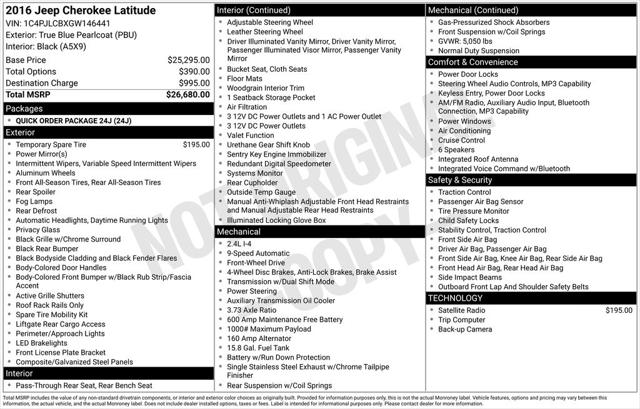 2016 Jeep Cherokee Latitude