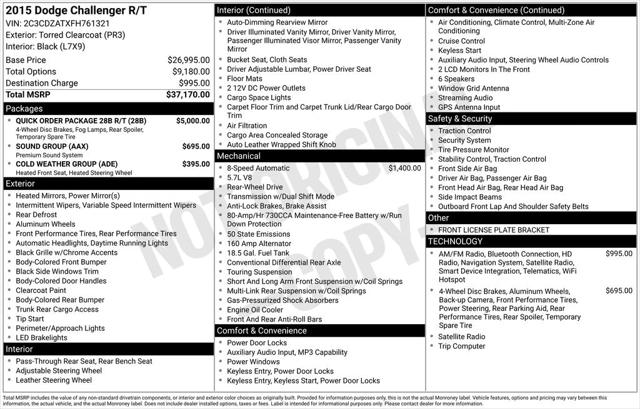 2015 Dodge Challenger R/T 2015 Dodge Challenger R/T