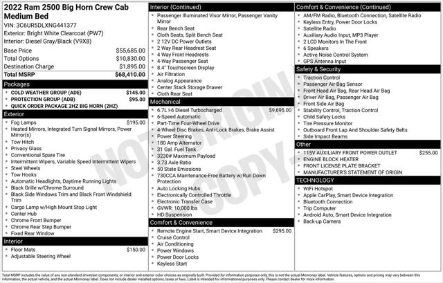 2022 Ram 2500 Big Horn Crew Cab 4x4 6'4" Box