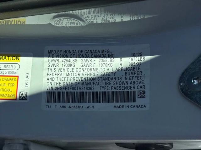 2026 Honda Civic Sport