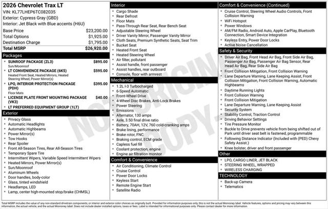 2026 Chevrolet Trax FWD LT
