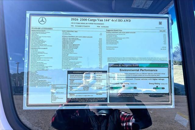 2026 Mercedes-Benz Sprinter 2500 Standard Roof 4-Cyl Diesel HO