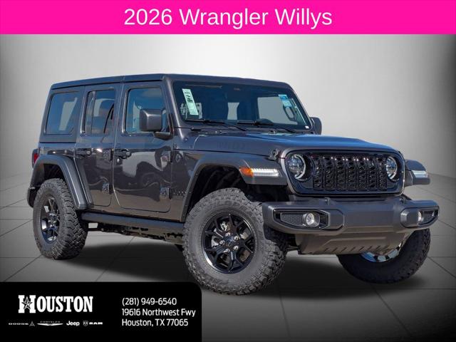 2026 Jeep Wrangler 4-Door Willys 4x4 for sale in Houston , TX