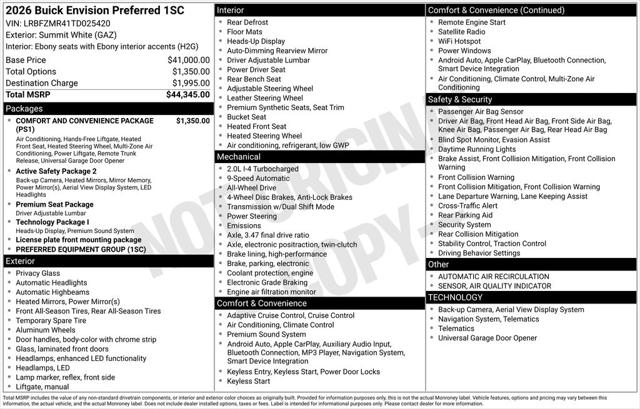 2026 Buick Envision Preferred AWD