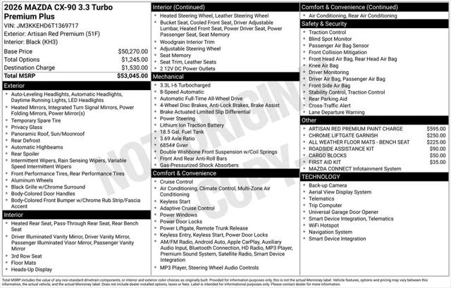 2026 Mazda X-90 3.3 Turbo Premium Plus