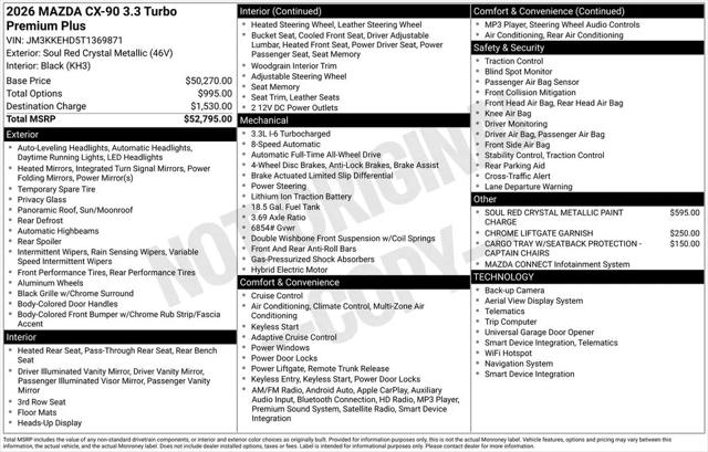 2026 Mazda X-90 3.3 Turbo Premium Plus