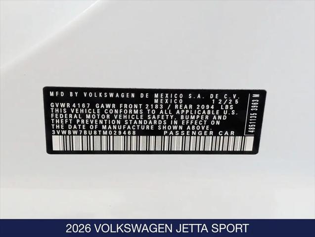 2026 Volkswagen Jetta Sport
