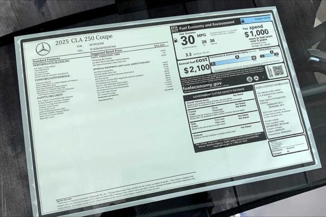 2025 Mercedes-Benz CLA 250 CLA 250