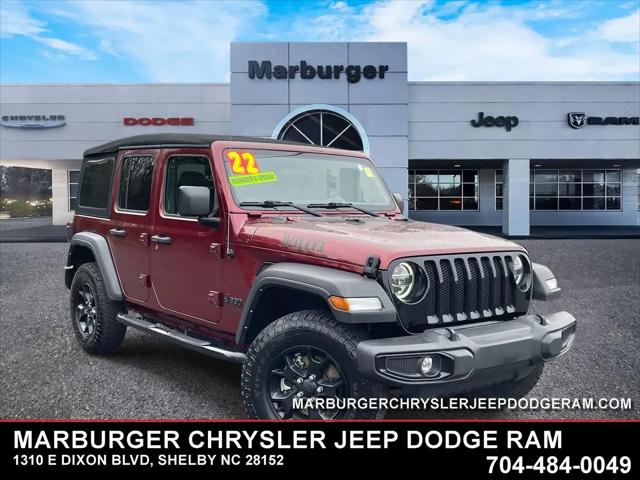 2022 Jeep Wrangler Unlimited Willys 4x4 for sale in Shelby, NC