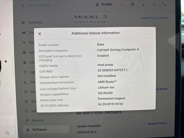 2025 Tesla Model 3 Long Range Rear-Wheel Drive