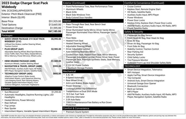 2023 Dodge Charger Scat Pack Widebody