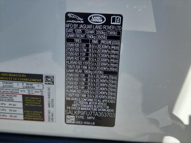 2026 Land Rover Range Rover P400 SE