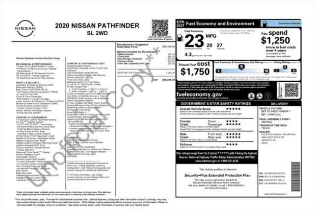 2020 Nissan Pathfinder SL 2WD