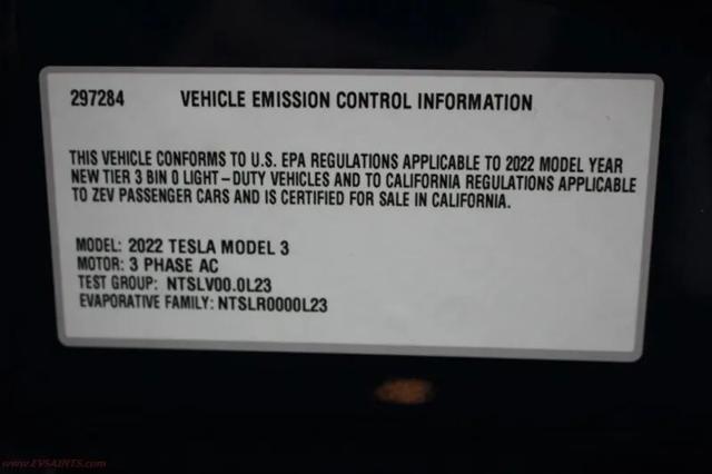 2022 Tesla Model 3 Long Range Dual Motor All-Wheel Drive