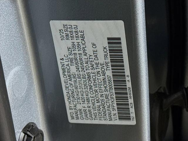 2026 Honda Ridgeline RTL