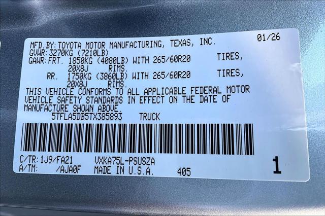 2026 Toyota Tundra SR5 CrewMax 5.5' Bed