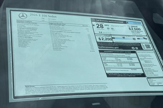 2026 Mercedes-Benz E 350 Unknown