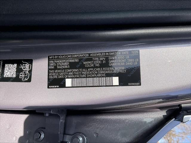 2026 Volvo XC90 Plus, B6 AWD Gas (mild hybrid), Gasoline, Bright, 7 Seats