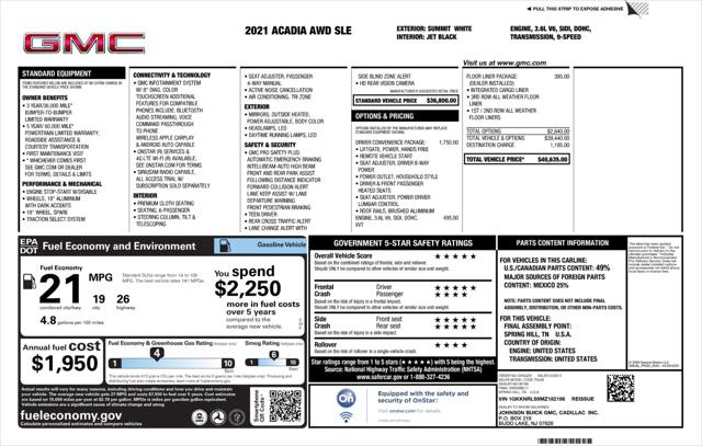 2021 GMC Acadia AWD SLE