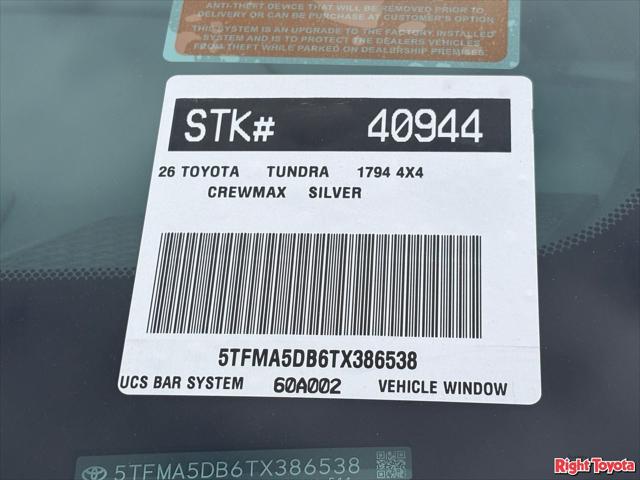 2026 Toyota Tundra 1794 Edition CrewMax 5.5' Bed