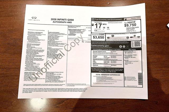 2026 INFINITI QX80 AUTOGRAPH AWD