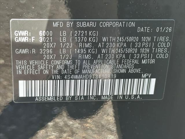 2026 Subaru Ascent Limited Bronze Edition 7-Passenger