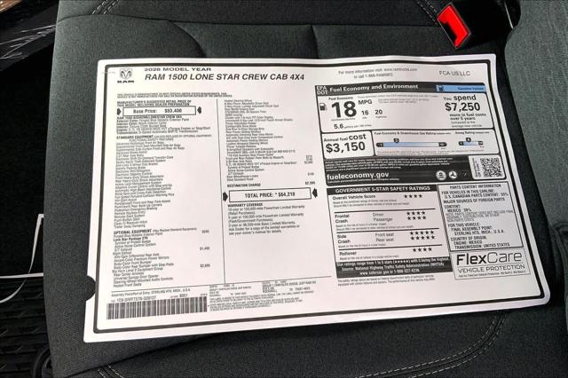 2026 Ram 1500 Lone Star Crew Cab 4x4 5'7" Box