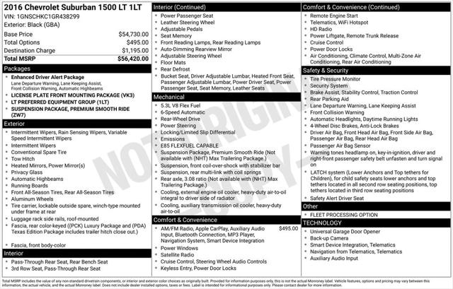 2016 Chevrolet Suburban LT 2016 Chevrolet Suburban LT