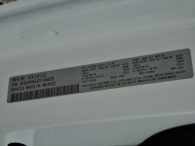 2026 Ram ProMaster Cargo Van Tradesman Low Roof 136" WB w/Pass Seat