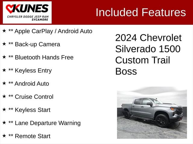 2024 Chevrolet Silverado 1500 4WD Crew Cab Short Bed Custom Trail Boss