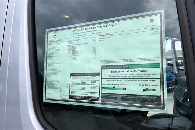 2026 Mercedes-Benz Sprinter 2500 Standard Roof 4-Cyl Diesel