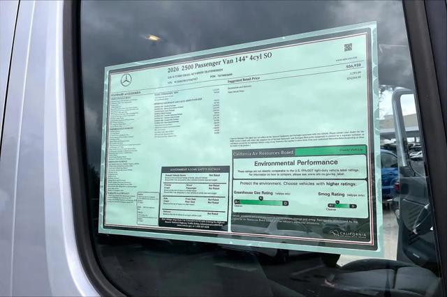 2026 Mercedes-Benz Sprinter 2500 Standard Roof 4-Cyl Diesel