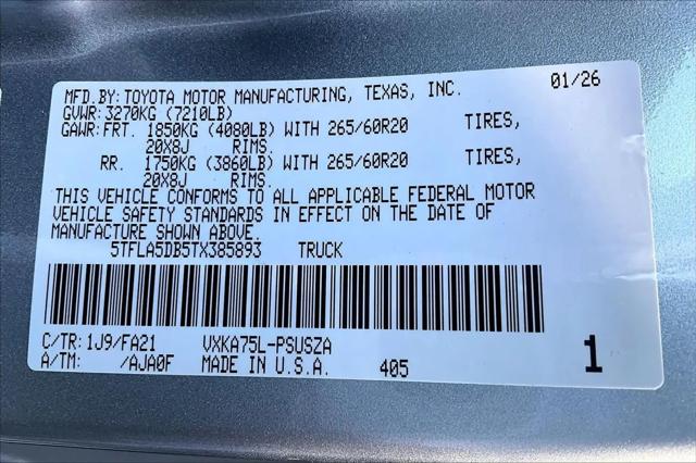 2026 Toyota Tundra SR5 CrewMax 5.5' Bed