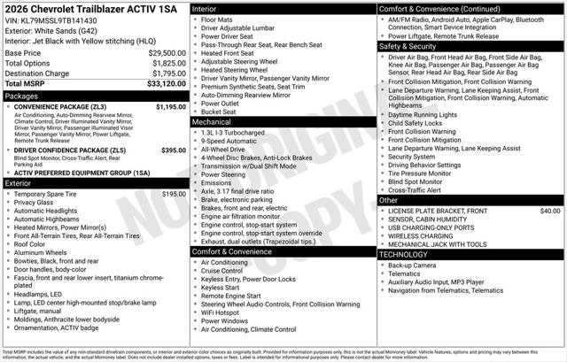 2026 Chevrolet TrailBlazer AWD ACTIV