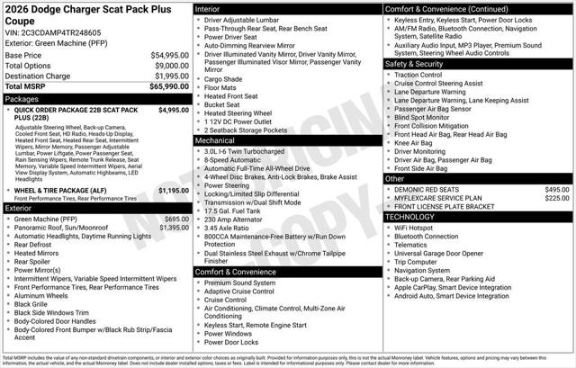 2026 Dodge Charger Scat Pack Plus 2-Door AWD