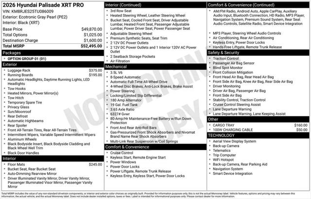 2026 Hyundai Palisade XRT Pro